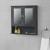 Badezimmerschrank HLO-PX7 58x56x13 cm mit Spiegel MDF ~ Dunkelgrau