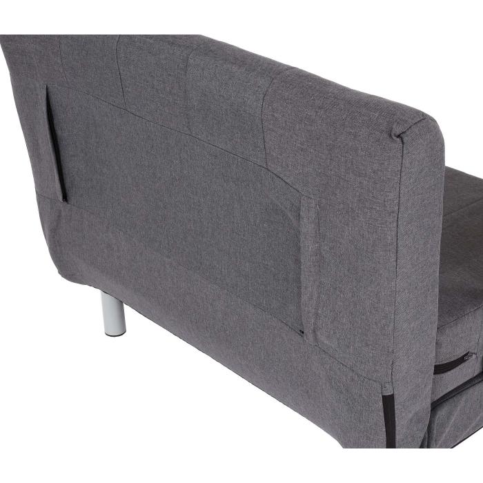 Schlafsessel HWC-K29, Klappsessel Schlafsofa Gstebett Relaxsessel, Liegeflche 186x97cm Stoff (270g/m) ~ dunkelgrau