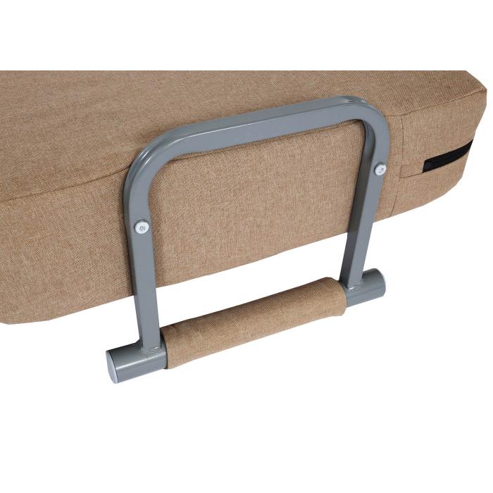Schlafsessel HWC-K29, Klappsessel Schlafsofa Gstebett Relaxsessel, Liegeflche 186x97cm Stoff (270g/m) ~ creme-beige