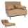 Schlafsessel HWC-K29, Klappsessel Schlafsofa Gstebett Relaxsessel, Liegeflche 186x97cm ~ Stoff/Textil creme-beige