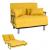 Schlafsessel HWC-K29, Klappsessel Schlafsofa Gästebett Relaxsessel, Liegefläche 186x97cm ~ Stoff/Textil gelb
