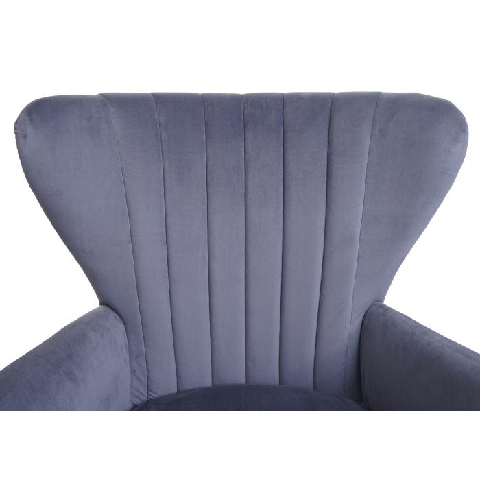 Lounge-Sessel HWC-K37, Cocktailsessel Polstersessel Sessel, Samt (280g/m) ~ grau