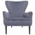 Lounge-Sessel HWC-K37, Cocktailsessel Polstersessel Sessel, Samt (280g/m) ~ grau