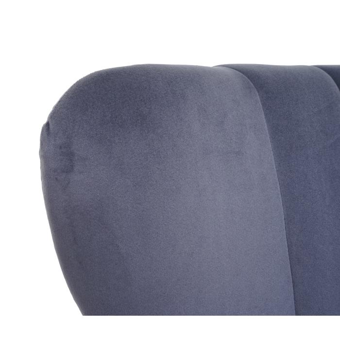 Lounge-Sessel HWC-K37, Cocktailsessel Polstersessel Sessel, Samt (280g/m) ~ grau