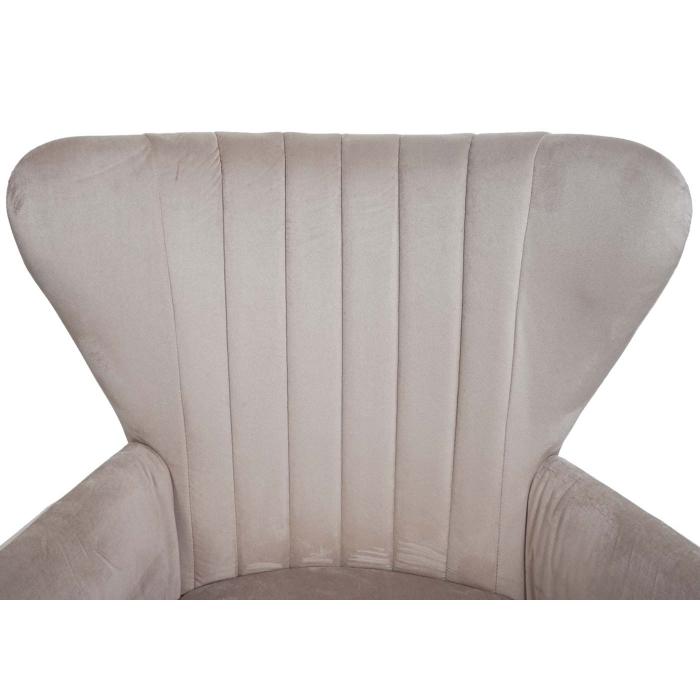 Lounge-Sessel HWC-K37, Cocktailsessel Polstersessel Sessel, Samt (280g/m) ~ taupe