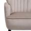 Lounge-Sessel HWC-K37, Cocktailsessel Polstersessel Sessel, Samt (280g/m) ~ taupe