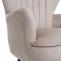 Lounge-Sessel HWC-K37, Cocktailsessel Polstersessel Sessel, Samt (280g/m) ~ taupe