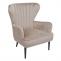 Lounge-Sessel HWC-K37, Cocktailsessel Polstersessel Sessel, Samt (280g/m) ~ taupe