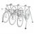 Fahrrad-Sattelständer HWC-K39, Fahrradständer Aufhängebügel, Metall pulverbeschichtet 114x170x114cm ausziehbar ~ silber