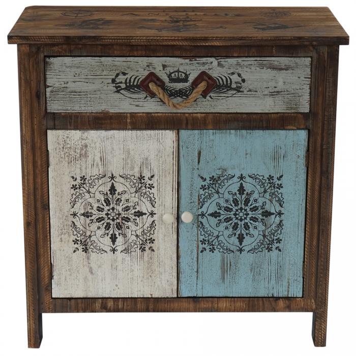 Kommode Funchal Schubladenkommode Schrank Shabby-Look, Vintage, 84x80x40cm