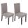 2x Esszimmerstuhl Stuhl Küchenstuhl Littau ~ Textil, grau, dunkle Beine