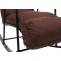 Schaukelstuhl HWC-K40, Schaukelsessel Schwingstuhl Relaxsessel, Liegefunktion Metall ~ Stoff/Textil dunkelbraun