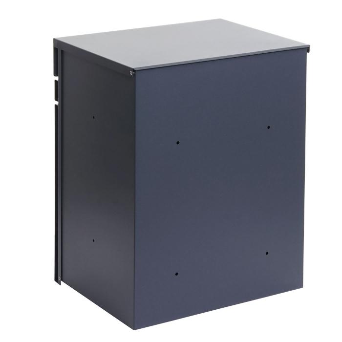 Paketkasten HWC-K41, Paketbox Paketfach Paketstation Briefkasten, Metall ~ verzinkt anthrazit-Edelstahl
