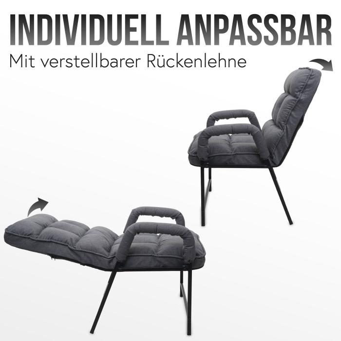 Esszimmerstuhl HWC-K40, Stuhl Polsterstuhl, 160kg belastbar Rckenlehne verstellbar Metall ~ Stoff/Textil rosa