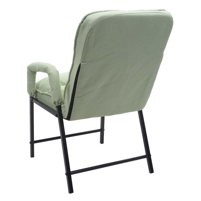 Esszimmerstuhl HWC-K40, Stuhl Polsterstuhl, 160kg belastbar Rckenlehne verstellbar Metall ~ Stoff/Textil mint-grn