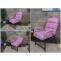 Stimmungsfotos vor ansprechendem Ambiente fr Produkt Esszimmerstuhl HWC-K40, Stuhl Polsterstuhl, 160kg belastbar Rckenlehne verstellbar Metall ~ Stoff/Textil rosa
