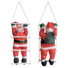 Weihnachtsmann auf Leiter HLO-PX30 85x25cm gepolstert