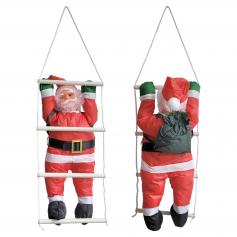 Weihnachtsmann auf Leiter HLO-PX30 85x25cm gepolstert