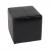 Sitzwrfel Hocker Sitzhocker Onex, Leder + Kunstleder, 36x36x36cm FSC-zertifiziert ~ schwarz
