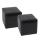 2er-Set Sitzwrfel Hocker Sitzhocker Onex, Leder + Kunstleder, 36x36x36cm MVG-zertifiziert ~ schwarz
