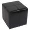 2er-Set Sitzwrfel Hocker Sitzhocker Onex, Leder + Kunstleder, 36x36x36cm MVG-zertifiziert ~ schwarz