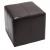 Sitzwürfel Hocker Sitzhocker Onex, Leder + Kunstleder, 36x36x36cm FSC®-zertifiziert ~ braun