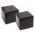 2er-Set Sitzwürfel Hocker Sitzhocker Onex, Leder + Kunstleder, 36x36x36cm FSC®-zertifiziert ~ braun