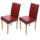 2er-Set Esszimmerstuhl Stuhl Küchenstuhl Littau ~ Leder, rot, helle Beine 2er-Set Esszimmerstuhl Stuhl Küchenstuhl Littau ~ Leder, rot, helle Beine
