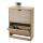 Schuhkipper HWC-K45, Schuhschrank Schuhregal, 81x60x25cm 2 Klappen, MDF aus Paulownia ~ naturbraun