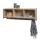 Wandregal HWC-K49, Garderobe Wandgarderobe Regal, 3 Staufcher 5 Haken 30x80x20cm Holz ~ naturbraun