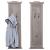 2er-Set Garderobe T33, Wandgarderobe Garderobenpaneel, Wandhaken Holz 109x28x4cm ~ grau-braun shabby