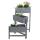 Pflanzregal T275, Standregal Blumenstnder Pflanzkasten, 65x108x15cm, Holz Shabby-Look Vintage ~ grau-blau