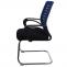 2er-Set Konferenzstuhl HWC-K51, Besucherstuhl Freischwinger, 150kg belastbar Stoff/Textil ~ blau