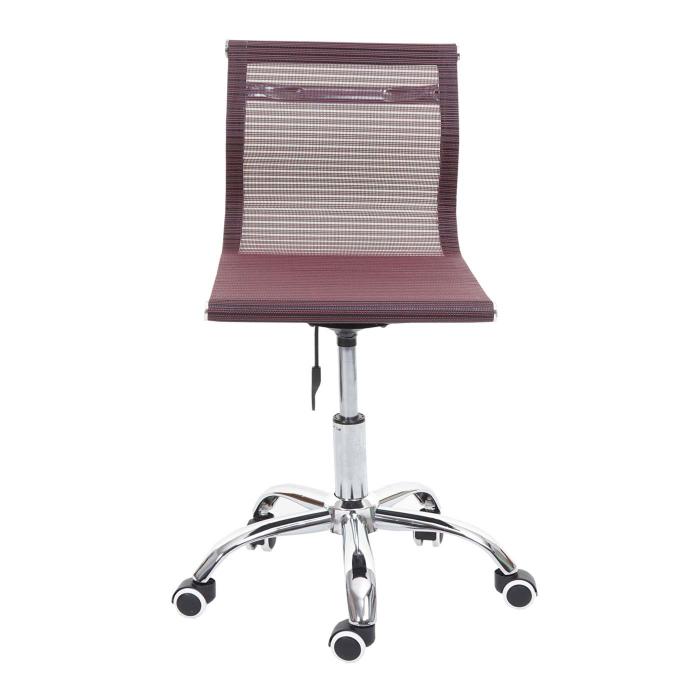 Brostuhl HWC-K53, Drehstuhl Schreibtischstuhl Computerstuhl, Netzbezug Stoff/Textil ~ weinrot