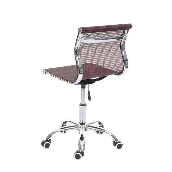 Brostuhl HWC-K53, Drehstuhl Schreibtischstuhl Computerstuhl, Netzbezug Stoff/Textil ~ weinrot