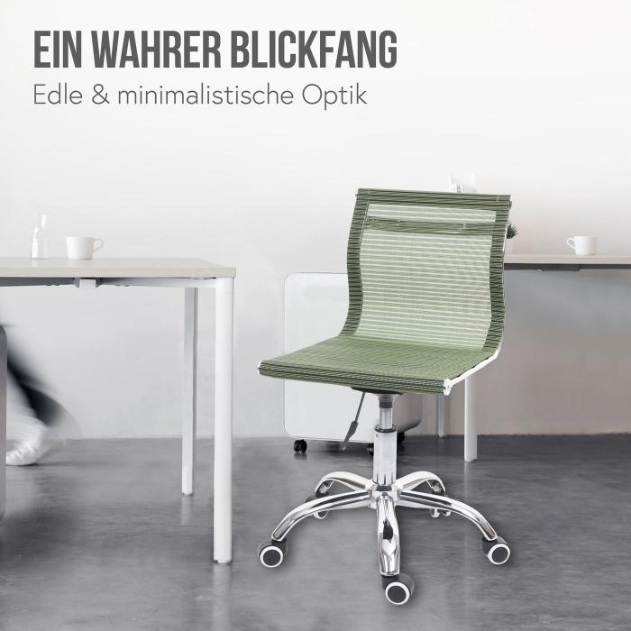 B-Ware (GDF verbaut/Delle SK3) | Brostuhl HWC-K53, Drehstuhl Schreibtischstuhl Computerstuhl, Netzbezug Stoff ~ grn