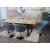 6er-Set Esszimmerstuhl HWC-F19, Küchenstuhl Drehstuhl Loungesessel, drehbar höhenverstellbar ~ Stoff/Textil dunkelgrau