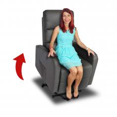 Fernsehsessel HWC-K62, Sessel Relaxsessel TV-Sessel Liege, Liegefunktion Aufstehhilfe, Metall Kunstleder ~ grau