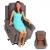 Fernsehsessel HWC-K63, Relaxsessel Sessel, Liegefunktion Aufstehhilfe Massage Heizfunktion, Stoff/Textil ~ dunkelgrau