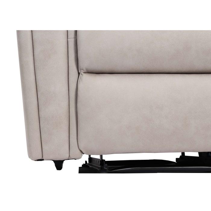 2er Kinosessel HWC-K17, Relaxsessel Fernsehsessel Sofa, Nosagfederung Getrnkehalter Fach ~ Stoff/Textil hellgrau