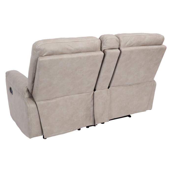 2er Kinosessel HWC-K17, Relaxsessel Fernsehsessel Sofa, Nosagfederung Getrnkehalter Fach ~ Stoff/Textil hellgrau