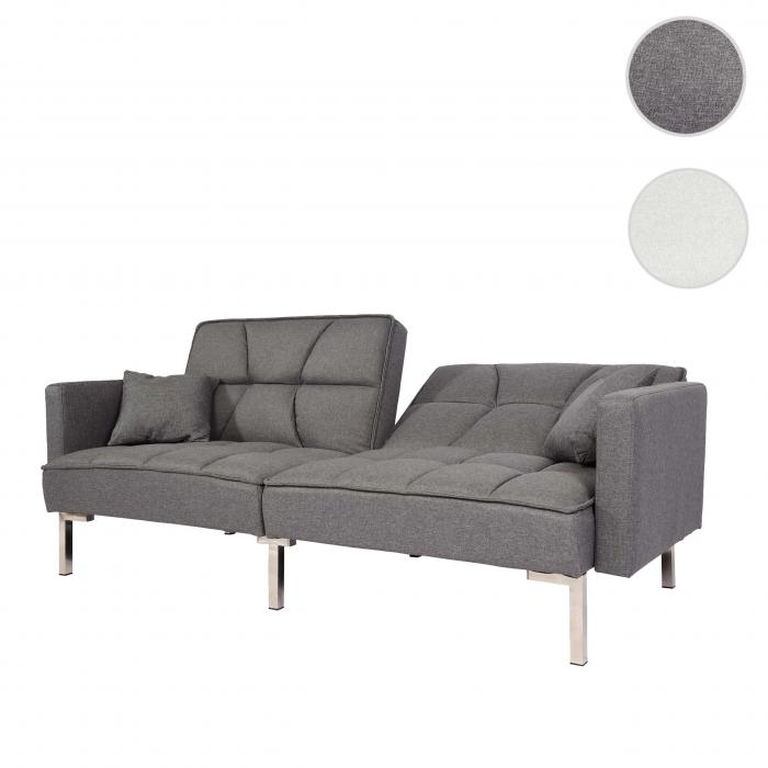 Schlafsofa HWC-K65, Schlafcouch Bettsofa Gstebett, Schlaffunktion Liegeflche 170x104 cm ~ Stoff/Textil grau