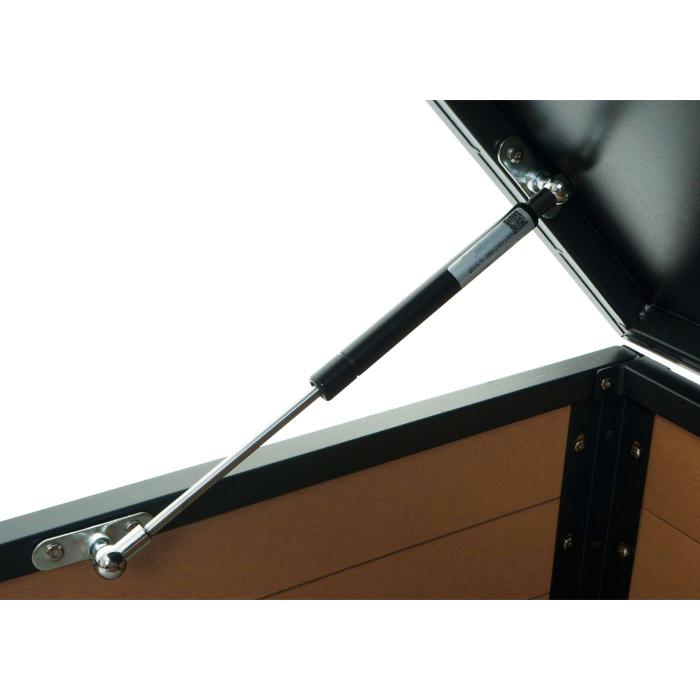 B-Ware (Beschdigt SK3) | XL Mhroboter-Garage mit Deckel HWC-L45, fr Rasenmher, WPC Metall 43x70x90cm ~ Eiche-Optik