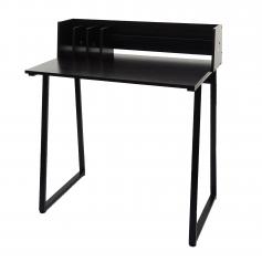 Konsolentisch HWC-K69, Telefontisch, 82x51cm 3D-Struktur, Metall MDF ~ schwarz