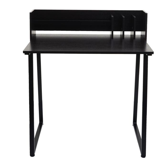 Schreibtisch HWC-K69, Laptoptisch Brotisch, 82x51cm 3D-Struktur, Metall MDF ~ schwarz