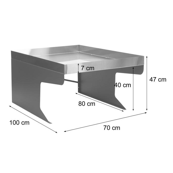 XL Mhroboter-Garage mit Pflanzkasten HWC-G60, Dach Unterstand fr Rasenmher, Metall 47x70x100cm ~ anthrazit