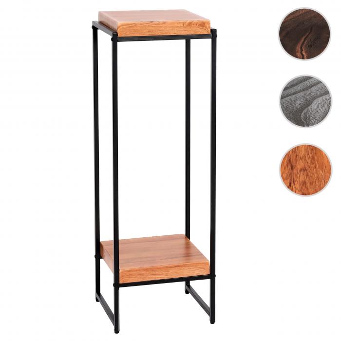 Blumentisch HWC-K71, Blumenregal Beistelltisch Pflanzregal, MVG-zertifiziert MDF Metall ~ naturfarben, 101cm