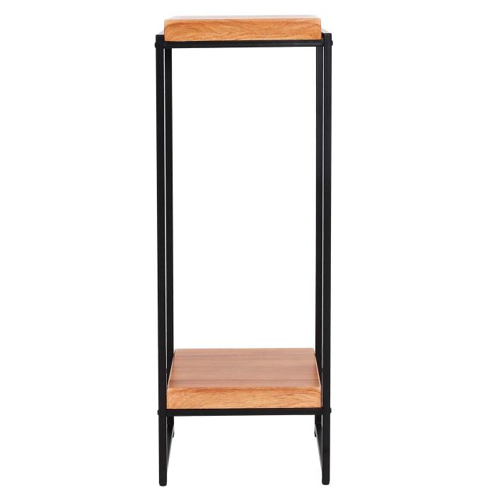 Blumentisch HWC-K71, Blumenregal Beistelltisch Pflanzregal, MVG-zertifiziert MDF Metall ~ naturfarben, 101cm