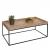 Couchtisch HWC-K71, Kaffeetisch Beistelltisch Tisch, Holz massiv Metall 46x110x60cm ~ naturfarben