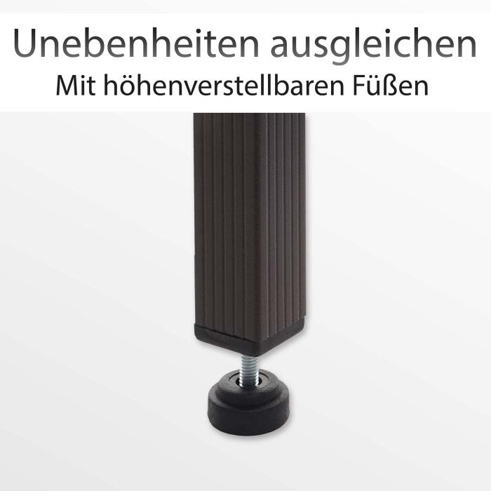 Verkleidung fr Klimaanlage/Wrmepumpe HWC-K58, Abdeckung Schutzgitter Pflanzenregal, Metall 80x90x39cm ~ braun